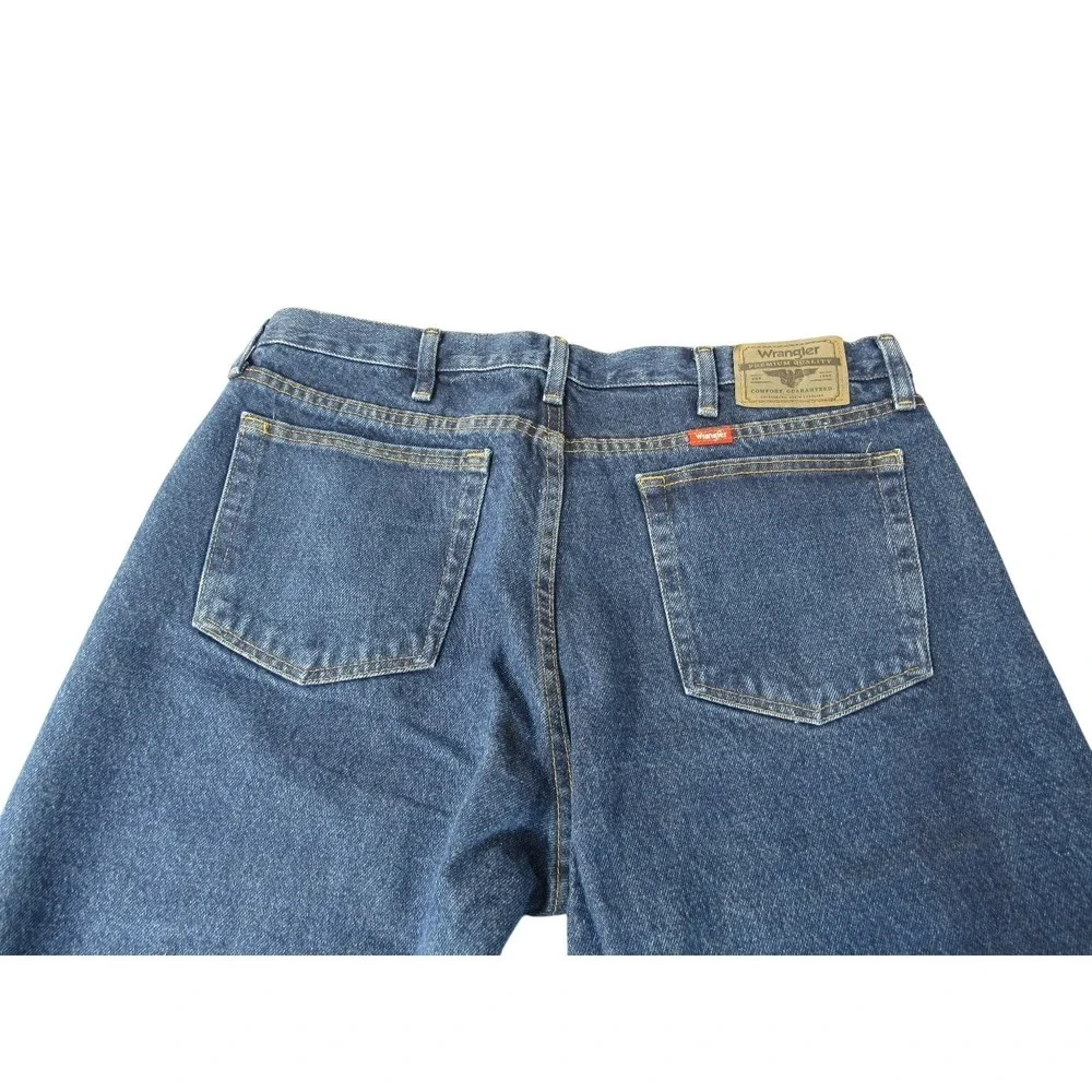 Wrangler Men's Jeans Relaxed Fit Denim‎ 36x30 Blue Cotton